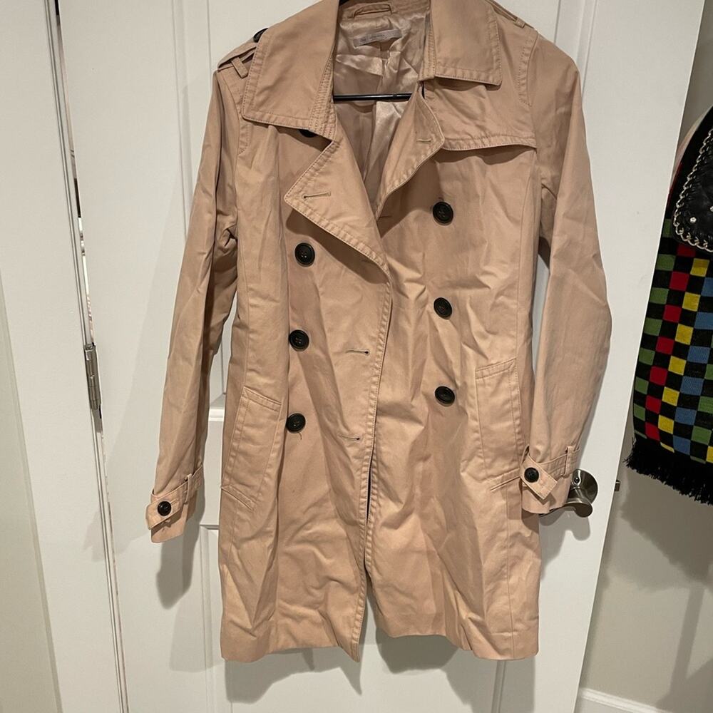 Gap Classic Tan Double-Breasted Trench Coat XS